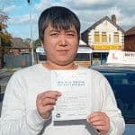 Hongquing from Ashfield Hongquing from Ashfield passed the driving test on 29th October 2025