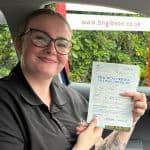 Isobel from Worksop Isobel from Worksop passed the driving test on 11th October 2025